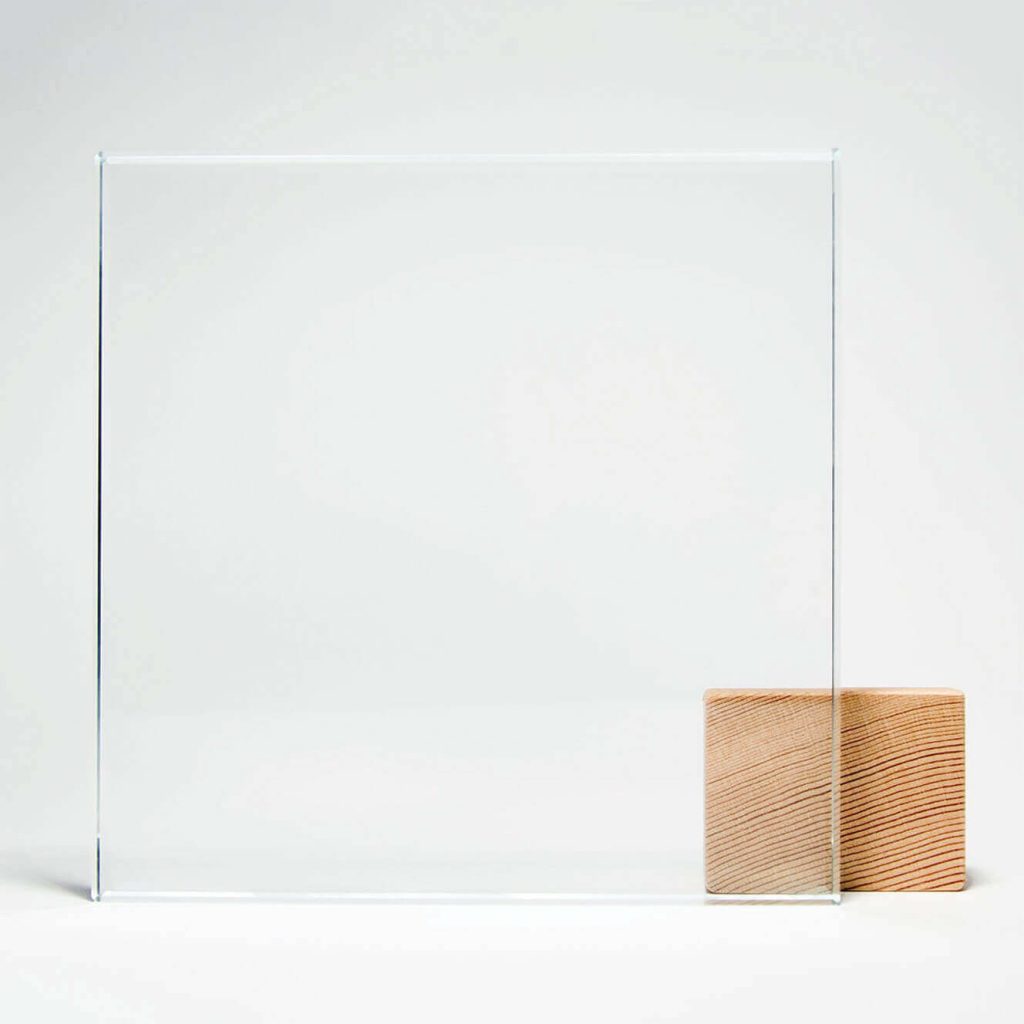 Clear White Shower Door Glass Sample