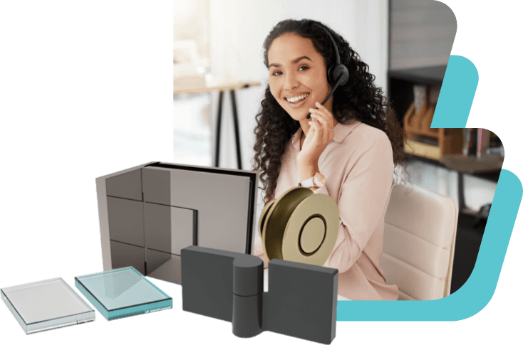 Contact Hero Image with female support on phone