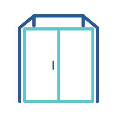 Inline Layout Custom Shower Doors Icon